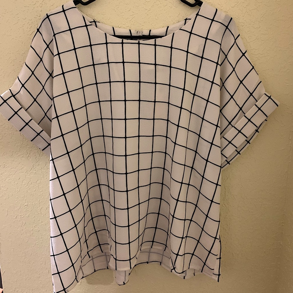 Target Brand black and white blouse